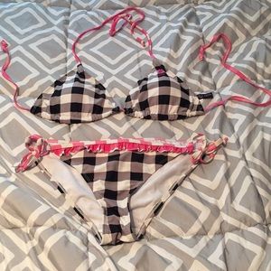 US Polo Assassin pink and black bikini